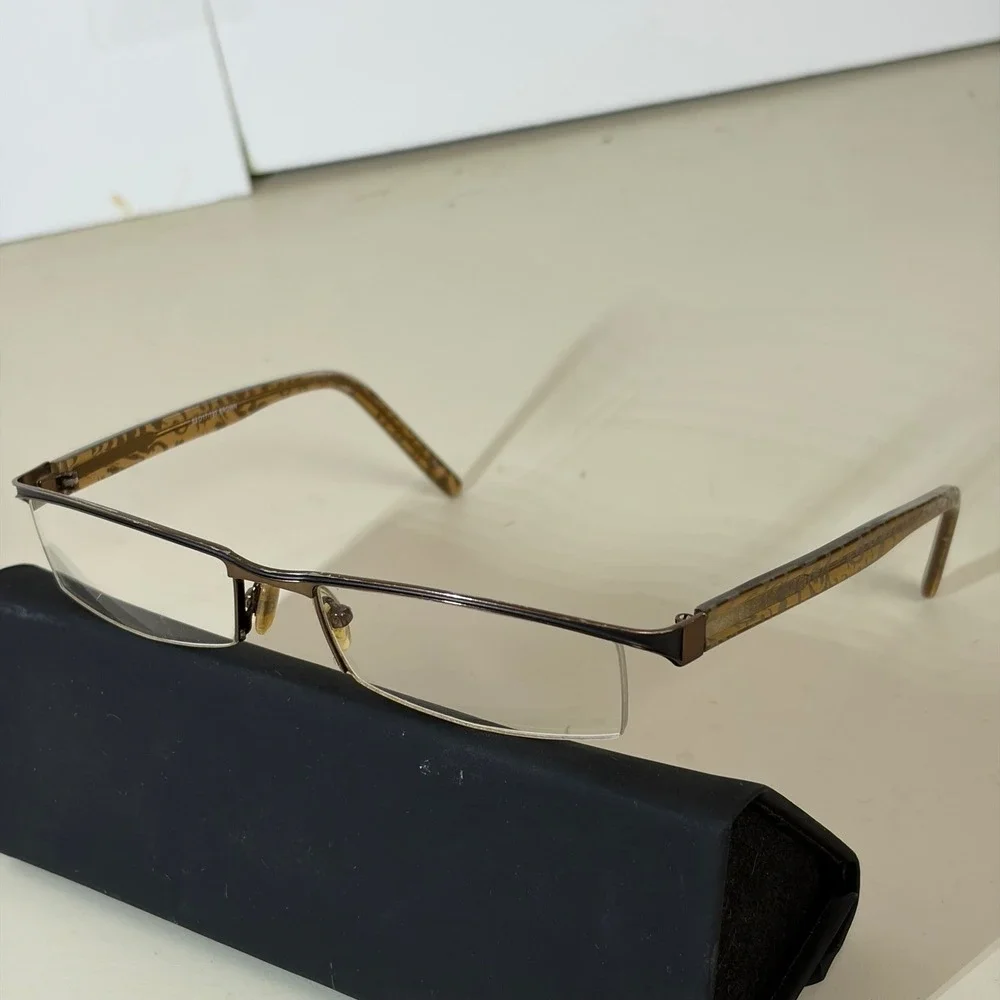 Sydney Love SL2018 Brown Print Semi Rimless Eyeglass Frames ONLY Women 52-17-135
